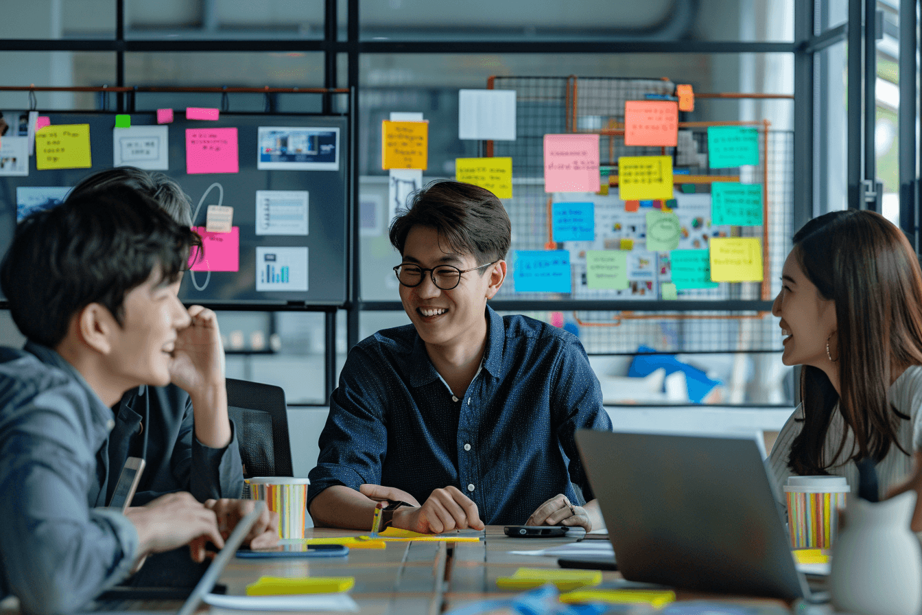 u7163273829_A_realistic_Korean_office_brainstorming_scene_a_g_3f97f7e5-3dca-418a-b2e5-7d6f364e5856_1.png
